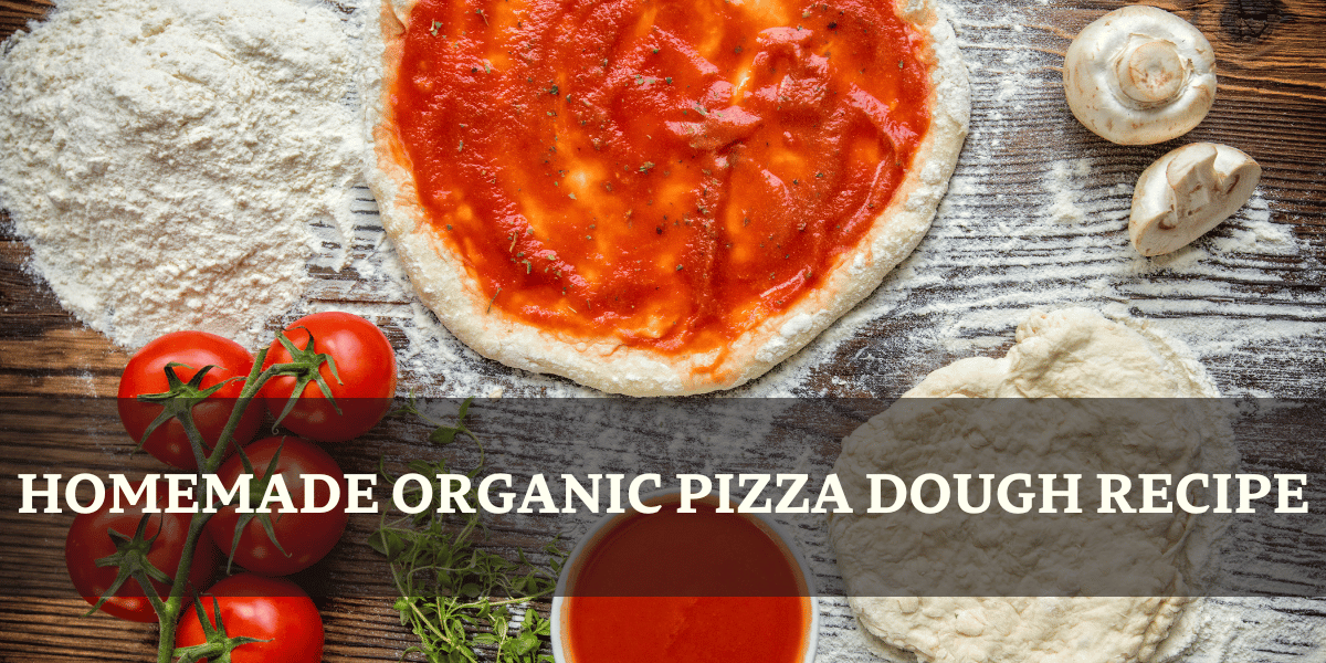 Pizza dough with sauce