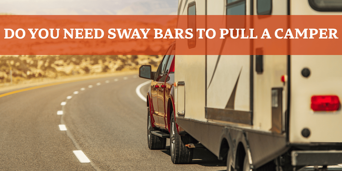 Red Truck Towing A Camper Trailer