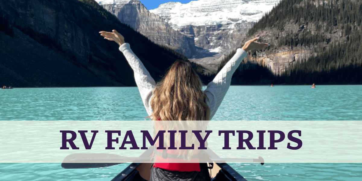 RV Family Trips - Women Canoeing Lake Louise