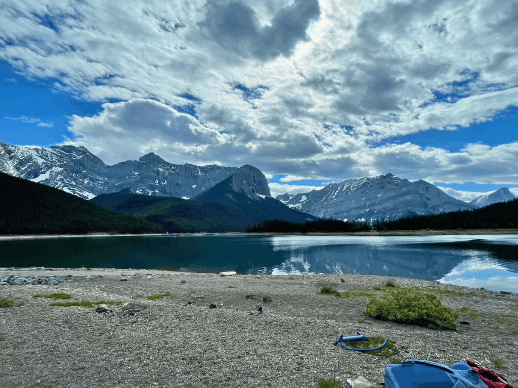 Summer day with mountains and water - Upper Lakes Kananaskis