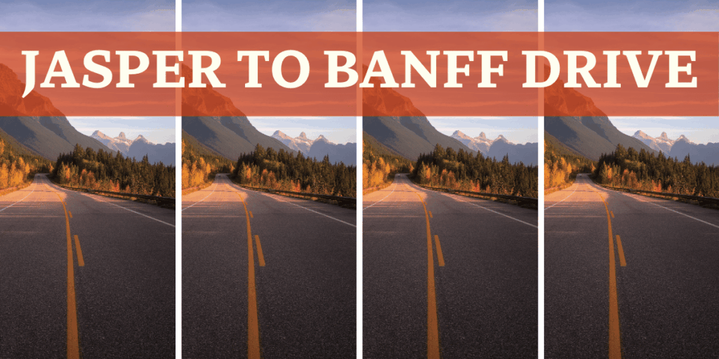 Jasper to Banff Drive - Mountain roads in fall