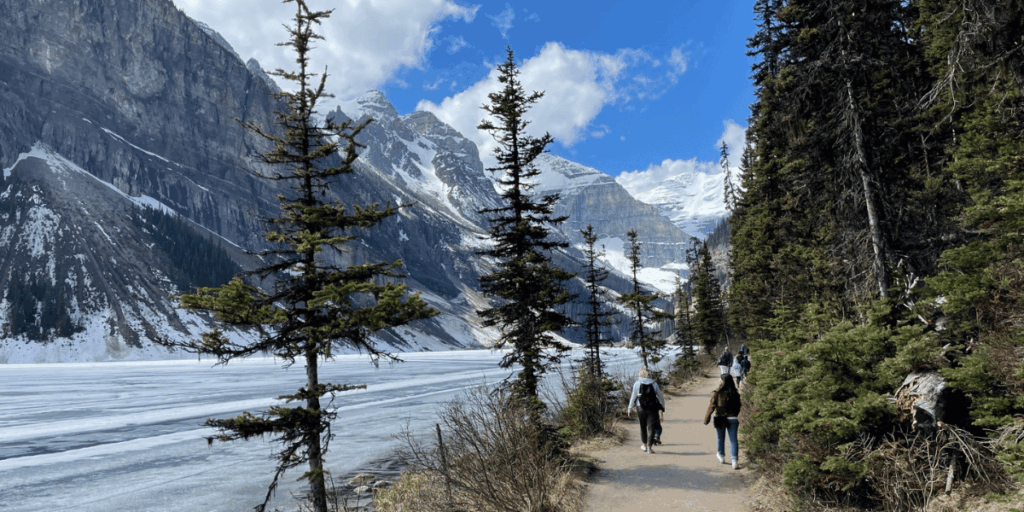 Walking Trail Along Lake Louise 