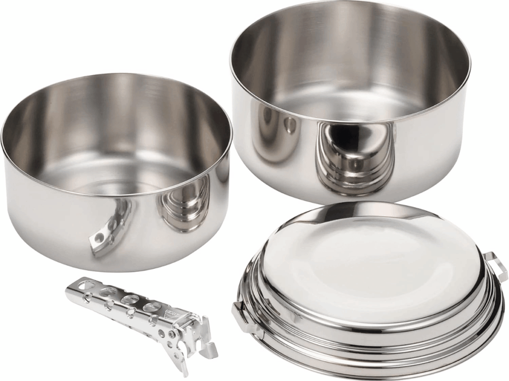 Aluminum 3 piece cookware set with detachable handle