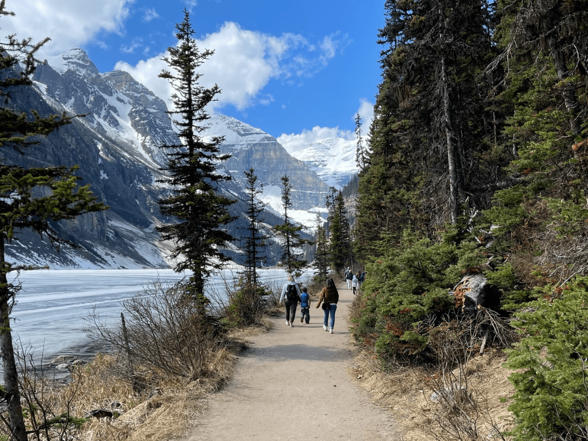 Lake Louise Shoreline Trail with kids